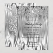 Metal Silver Kijk Winter Wonderland Holiday Kaart (Voorkant / Achterkant)