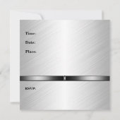 Metal Silver White Mannen 40th Birthday Party Man Kaart (Achterkant)