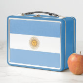 Metal Stainless Lunchbox met Argentijnse vlag (In situ)