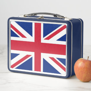 Metal Stainless Lunchbox met Britse vlag