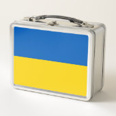 Metal Stainless Lunchbox met Oekraïense vlag (Voorkant)