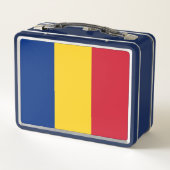 Metal Stainless Lunchbox met Roemeense vlag (Achterkant)