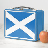 Metal Stainless Lunchbox met Schotse vlag (In situ)