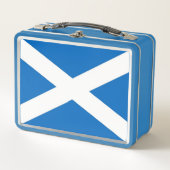 Metal Stainless Lunchbox met Schotse vlag (Voorkant)