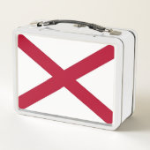 Metal Stainless Lunchbox met vlag van Alabama, Ver (Achterkant)
