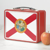 Metal Stainless Lunchbox met vlag van Florida (In situ)