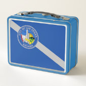 Metal Stainless Lunchbox met vlag van Las Vegas (Achterkant)
