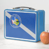 Metal Stainless Lunchbox met vlag van Las Vegas (In situ)