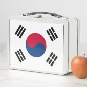 Metal Stainless Lunchbox met Zuid-Koreaanse vlag (In situ)