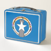 Metal Stainless Lunchbox - vlag Noordelijke Marian (Voorkant)