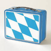 Metal Stainless Lunchbox - vlag van Beieren (Achterkant)