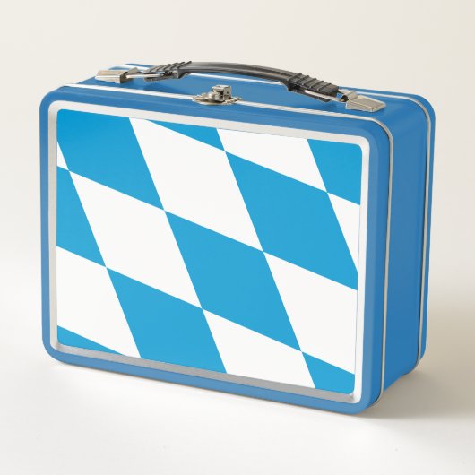 Metal Stainless Lunchbox - vlag van Beieren (Voorkant)