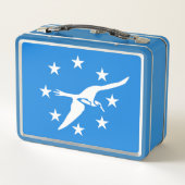 Metal Stainless Lunchbox - vlag van Corpus Christi (Achterkant)