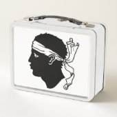 Metal Stainless Lunchbox - vlag van Corsica (Achterkant)