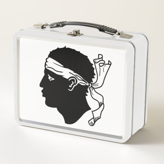 Metal Stainless Lunchbox - vlag van Corsica (Voorkant)