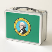 Metal Stainless Lunchbox - vlag van de staat Washi (Achterkant)