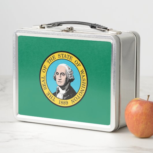 Metal Stainless Lunchbox - vlag van de staat Washi (In situ)