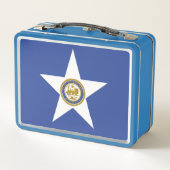 Metal Stainless Lunchbox - vlag van Houston (Achterkant)