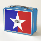 Metal Stainless Lunchbox - vlag van San Antonio (Achterkant)