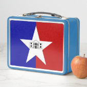 Metal Stainless Lunchbox - vlag van San Antonio (In situ)