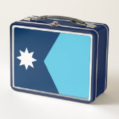 Metal Stainless Lunchbox with flag of Minnesota (Voorkant)