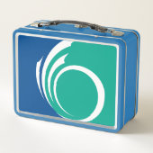 Metal Stainless Lunchbox with flag of Ottawa (Achterkant)