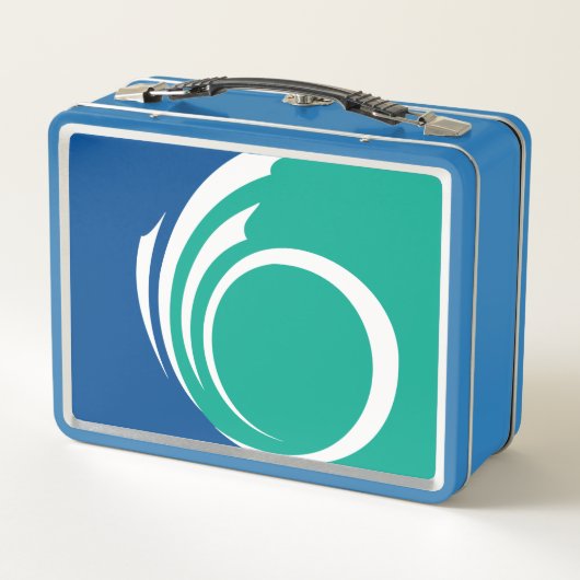 Metal Stainless Lunchbox with flag of Ottawa (Achterkant)