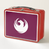 Metal Stainless Lunchbox with flag of Phoenix City (Voorkant)