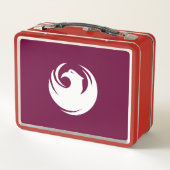 Metal Stainless Lunchbox with flag of Phoenix City (Achterkant)