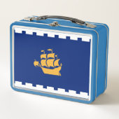 Metal Stainless Lunchbox with flag of Quebec City (Voorkant)