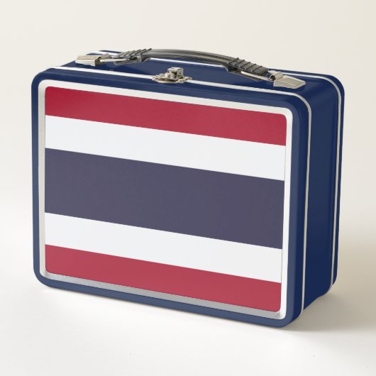 Metal Stainless Lunchbox with flag of Thailand (Voorkant)