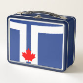 Metal Stainless Lunchbox with flag of Toronto (Voorkant)