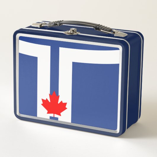 Metal Stainless Lunchbox with flag of Toronto (Voorkant)