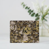 Metal Steampunk Briefkaart (Staand voorkant)