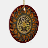 Metal Sun Splendor Keramisch Ornament (Rechts)