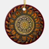 Metal Sun Splendor Keramisch Ornament (Voorkant)