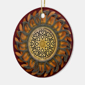 Metal Sun Splendor Keramisch Ornament (Links)