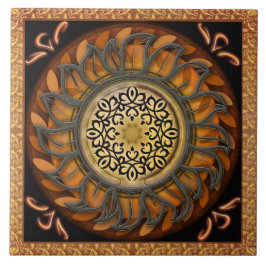 Metal Sun Splendor Tile Tegeltje