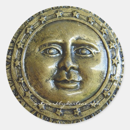 Metal Sunshine Ronde Sticker (Voorkant)