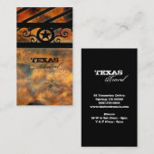 Metal Texas Star Visitekaartje Rust (Voorkant / Achterkant)