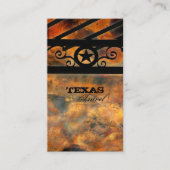 Metal Texas Star Visitekaartje Rust (Voorkant)