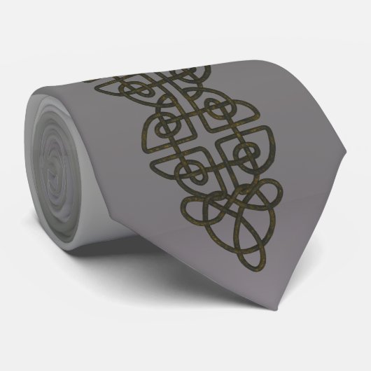 Metal Texture Celtic Strip Stropdas (Opgerold)