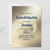 Metal Texture Party uitnodiging voor mannen (Voorkant)