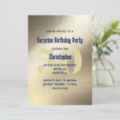 Metal Texture Party uitnodiging voor mannen (Staand voorkant)