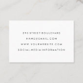 Metal Trim Damask Shears Haarstylist Visitekaartje (Achterkant)