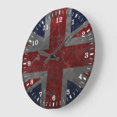 Metal Union Jack-vlag Grote Klok (Hoek)