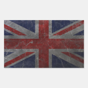 Metal Union Jack-vlag Rechthoekige Sticker