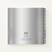 Metal Wave Logo Two-Tone Silver ID809 Notitieboek (Achterkant)