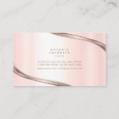 Metal Wave Two-Tone Roos Gold ID806 Visitekaartje (Achterkant)