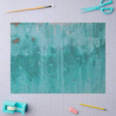 Metal Weathered Turquoise Decoupage Background Tissuepapier (Craft)